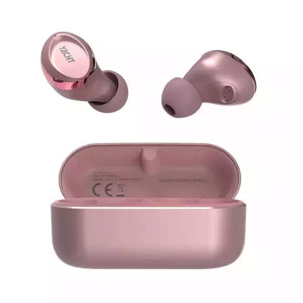 HiFuture Yacht Rose Gold, High-end Metal TWS Earbuds, 5+15hours Play time, Premium Metallic Charge Case,  DynaBoost Bass Technology Inside, Bluetooth 5.3, IPX, Comfort Fit