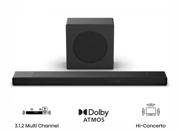 Hisense AX3120Q ,3.1.2 Ch., 440W, BT, Dolby Atmos, Black