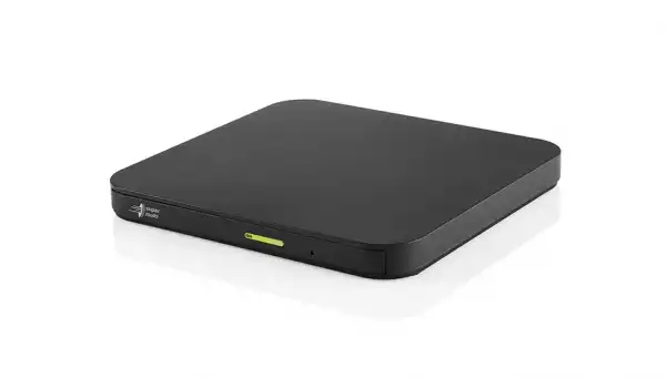 Hitachi-LG GP96YB70 Slimmest External DVD-RW, Super Multi, Lightest, Android Connectivity, Win 10 & MAC OS Compatible, Black