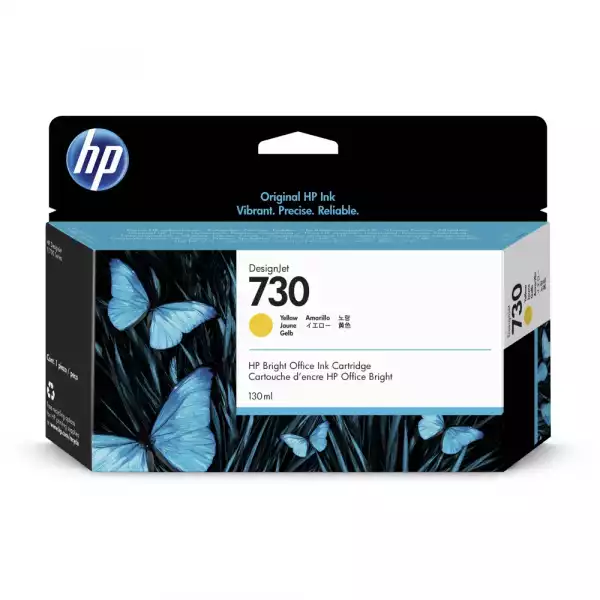 HP 730 130 ml Yellow Ink Cartridge T1600 / T2600 / T1700