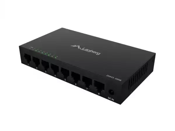 Lanberg switch DSM1-1008 8-port, 1GB/s 12V Metal case