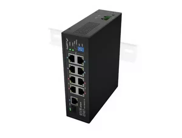 Lanberg Switch ILFE-8P-1Ge-1S-120 POE 4 x BT 4 x AT SFP/ETH DIN Unmanagment Fast Ethernet