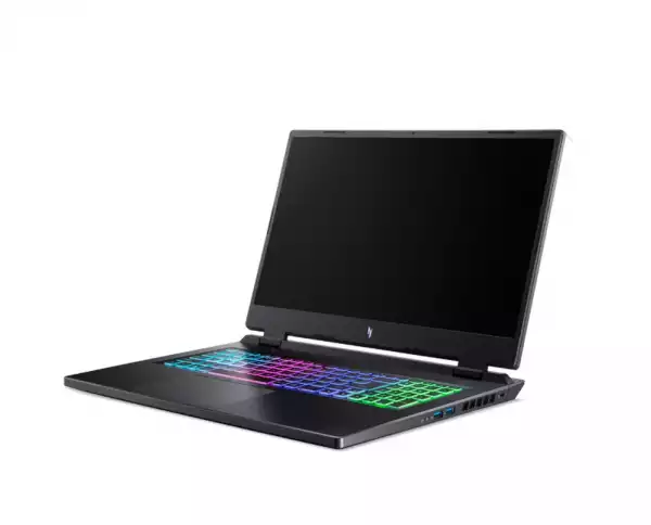 Лаптоп Acer Nitro 17, AN17-42-R9QJ, AMD Ryzen 7 8845HS,(3.8 GHz up to 5.1 GHz,16MB),17.3" QHD (2560x1440) IPS 165Hz, 1*16 GB DDR5 (1 slot free), 1024GB PCIe NVMe SSD, GeForce RTX 4070 8GB GDDR6, Micro SD reader, Killer E3100G, Wifi 802.11AX, BT 5.3, No Os, Bl