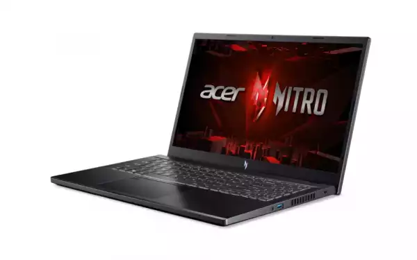 Лаптоп Acer Nitro V15, ANV15-51-55D7, Intel Core i5-13420H ( up to 4.6GHz, 12MB) 15.6" FHD(1920x1080) IPS 165Hz, 1*16GB DDR5, 512GB PCIe NVMe SSD, GeForce RTX 4050 6GB GDDR6, INTEL 2X2 AX+BT, HD Cam, FP, KB Backlight, No OS, Black