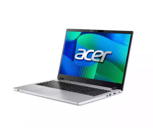 Лаптоп Acer Travel Mate P2 TMP215-55-TCO-5250,Intel Core i5-1334U(3.4GHz up to 4.6Ghz, 12MB), 15.6" FHD IPS SlimBezel, 1*16GB DDR5 (1 slot free), 512GB PCIe NVMe SSD, Intel UHD Graphics, Wifi 6E,BT 5.3, Win PRO 64 bit, Silver, 3Y