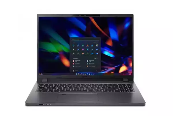 Лаптоп Acer Travelmate TMP216-51-G2-TCO-51MV, Core i5 1334U (3.4GHz up to 4.6Ghz,12MB), 16" WUXGA (1920 x1200) IPS, 16GB DDR5 (1 slot free), 128GB PCIe NVMe SSD+1000GB HDD, TPM 2.0, FPR, WiFi 6AX, BT, Win11 PRO EDU, 3Y Warranty