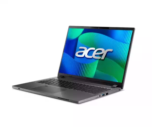 Лаптоп Acer Travelmate TMP216-51-G2-TCO-79S6, Core i7 1355U(up to 5.00GHz, 12MB), 16" WUXGA (1920x1200) IPS, 16GB DDR5( 1 slot free), 512GB NVMe SSD, Intel Iris Xe Graphics, TPM 2.0, MicroSD reader, HD Cam, Wi-Fi 6E, BT 5.3, EPEAT, EnergyStar, no OS, 3Y Лаптоп Acer Travelmate TMP216-51-G2-TCO-79S6, Core i7 1355U(up to 5.00GHz, 12MB), 16" WUXGA (1920x1200) IPS, 16GB DDR5( 1 slot free), 512GB NVMe SSD, Intel Iris Xe Graphics, TPM 2.0, MicroSD reader, HD Cam, Wi-Fi 6E, BT 5.3, EPEAT, EnergyStar, no OS, 3Y
