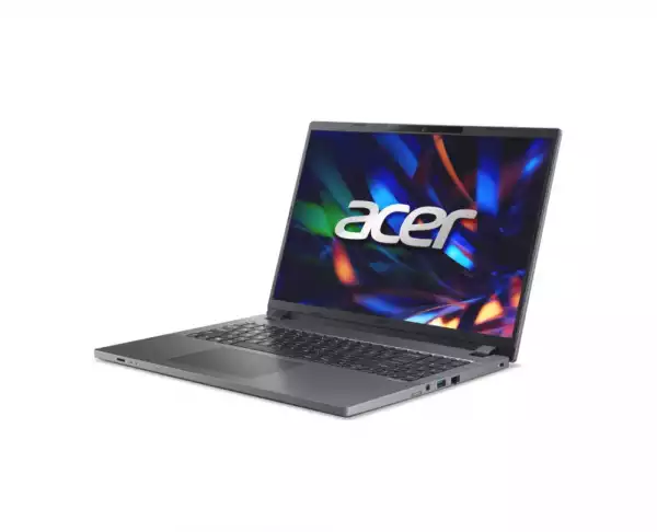 Лаптоп Acer Travelmate TMP216-51-TCO-59WL, Intel Core i5 1334U (up to 4.6GHz, 12MB), 16" WUXGA(1920x1200)IPS, 16GB DDR5( 1slot free), 512GB NVMe SSD, Iris Xe Graphics, TPM 2.0, MicroSD reader, FHD_HDD kit, Wi-Fi 6E, BT 5.2, EPEAT, EnergyStar, Backlit, no OS, 3Y Лаптоп Acer Travelmate TMP216-51-TCO-59WL, Intel Core i5 1334U (up to 4.6GHz, 12MB), 16" WUXGA(1920x1200)IPS, 16GB DDR5( 1slot free), 512GB NVMe SSD, Iris Xe Graphics, TPM 2.0, MicroSD reader, FHD_HDD kit, Wi-Fi 6E, BT 5.2, EPEAT, EnergyStar, Backlit, no OS, 3Y