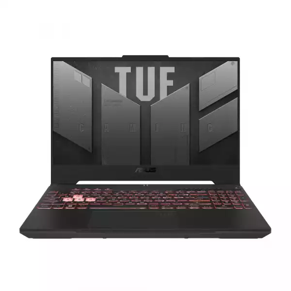 Лаптоп Asus TUF A15 FA507NVR-LP080, AMD Ryzen 7  7435HS  3.1GHz (20MB Cache, up to 4.55GHz, 8 cores, 16 Threads), 15" FHD(1920 x 1080) 16:9,16GB DDR5 ,512GB  PCIe 4.0,RTX 4060 6GB GDDR6, Wi-Fi 6(802.11ax)Backlit Chiclet Keyboard 1-Zone RGB, no OS, Mecha Gray+TU