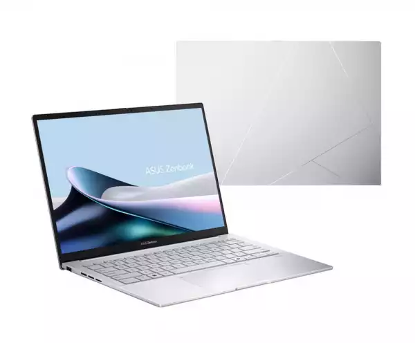 Лаптоп Asus Zenbook UX3405CA-PZ067X,Intel Ultra 9 285H 2.9 GHz (24MB Cache, up to 5.4 GHz, 16 cores, 16 Threads), 14.0 OLED WQXGA+(WQ+) 2880X1800 16:10 Bend+400nits, Touch , LPDDR5X 32GB ( 32GB LPDDR5X on board ),1TB SSD G4, Windows 11 PRO, Foggy Silver +Styl Лаптоп Asus Zenbook UX3405CA-PZ067X,Intel Ultra 9 285H 2.9 GHz (24MB Cache, up to 5.4 GHz, 16 cores, 16 Threads), 14.0 OLED WQXGA+(WQ+) 2880X1800 16:10 Bend+400nits, Touch , LPDDR5X 32GB ( 32GB LPDDR5X on board ),1TB SSD G4, Windows 11 PRO, Foggy Silver +Styl