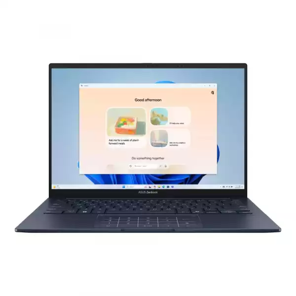 Лаптоп Asus Zenbook UX3405CA-ST1098W,Intel Ultra 7 255H 2.0 GHz (24MB Cache, up to 5.1 GHz, 16 cores, 16 Threads), 14.0 OLED WQXGA+(WQ+) 2880X1800 16:10 Bend+500nits Glare , 120 Hz, LPDDR5X 16GB ( on board ),1TB SSD G4, Windows 11 , Ponder Blue Лаптоп Asus Zenbook UX3405CA-ST1098W,Intel Ultra 7 255H 2.0 GHz (24MB Cache, up to 5.1 GHz, 16 cores, 16 Threads), 14.0 OLED WQXGA+(WQ+) 2880X1800 16:10 Bend+500nits Glare , 120 Hz, LPDDR5X 16GB ( on board ),1TB SSD G4, Windows 11 , Ponder Blue