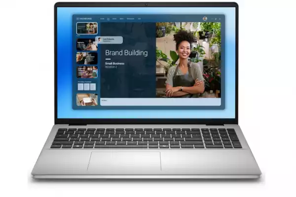 Лаптоп Dell 16 DC16251, Intel Core 7 150U (10 cores, up to 5.4 GHz), 16.0" FHD+(1920x1200) AG 300nits, 16GB, 2x8GB, DDR5, 5200 MT/s, 512GB M.2 PCIe, Intel Graphics, Cam, FPR, Wi-Fi 6E, Backlit Kb, Ubuntu, Silver, Aluminium, 3Y PS