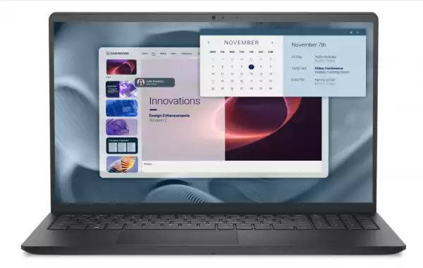 Лаптоп Dell Pro 15 Essential PV15250, Intel Core 3 100U (6 cores, up to 4.7 GHz), 15.6" FHD (1920x1080) 120Hz WVA AG, 8GB, 1x8GB, DDR5, 4400MT/s, 512GB M.2 PCIe NVMe, Intel UHD Graphics, HD RGB cam, Wi-Fi 6, FPR, BG kbd, Ubuntu, Carbon, 3Y PS