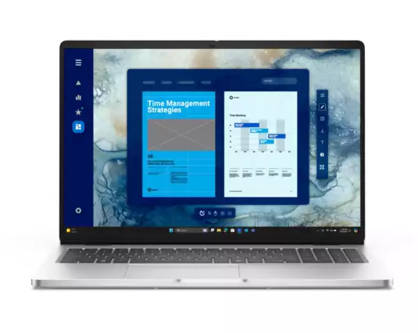 Лаптоп Dell Pro 16 PC16250, Intel Ultra 7 255U (12 TOPS NPU, 12 cores, up to 5.2 GHz), 16" FHD+(1920x1200) 300nits AG, 16 GB: 1x16 GB, DDR5, 5600 MT/s, 512 GB SSD, Intel Graphics, FHD HDR IR Cam and Mic, Wi-Fi 6E, FPR, Backlit Kb, Win11 Pro, Platinum silver