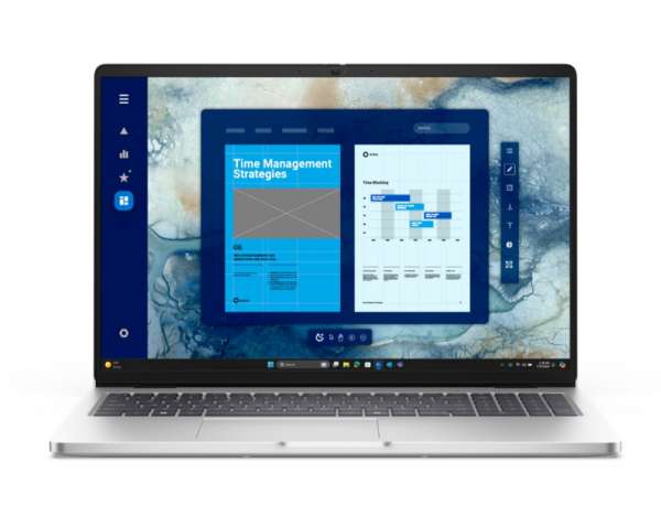 Лаптоп Dell Pro 16 PC16250, Intel Ultra 7 255U (12 TOPS NPU, 12 cores, up to 5.2 GHz), 16" FHD+(1920x1200) 300nits AG, 16 GB: 1x16 GB, DDR5, 5600 MT/s, 512 GB SSD, Intel Graphics, FHD HDR IR Cam and Mic, Wi-Fi 6E, FPR, Backlit Kb, Win11 Pro, Platinum silver Лаптоп Dell Pro 16 PC16250, Intel Ultra 7 255U (12 TOPS NPU, 12 cores, up to 5.2 GHz), 16" FHD+(1920x1200) 300nits AG, 16 GB: 1x16 GB, DDR5, 5600 MT/s, 512 GB SSD, Intel Graphics, FHD HDR IR Cam and Mic, Wi-Fi 6E, FPR, Backlit Kb, Win11 Pro, Platinum silver