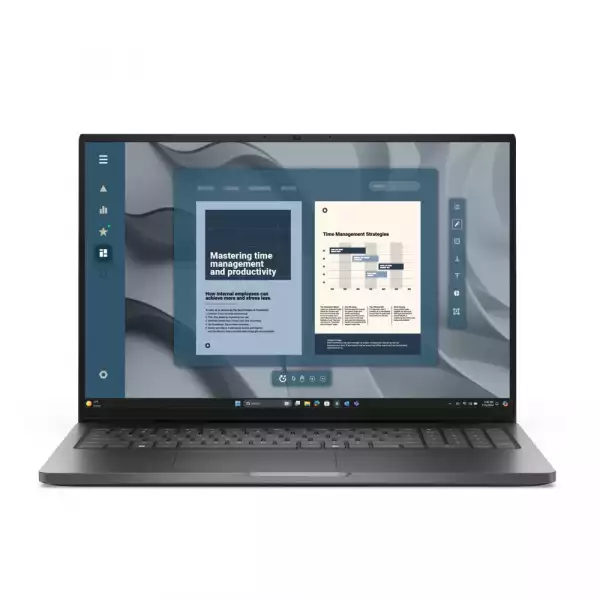 Лаптоп Dell Pro 16 PC16255, AMD Ryzen 5 PRO 230, 16.0" FHD+(1920x1200) IPS AG 300nits, 1x16 GB DDR5 5600 MT/s, 1 TB SSD, AMD Radeon 760M, FHD HDR+IR Cam and Mic, Wi-Fi 6E, FPR, Backlit Kb, Win 11 Pro, 3Y PS, Magn + Dell Pro 14-16 Premium Slim Backpack