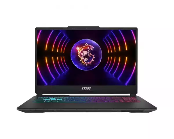 Лаптоп MSI Cyborg 15 A13UDXK, i5-13420H (8C/12T, up to 4.60GHz, 12 MB), GeForce RTX 3050 6GB GDDR6, 15.6" FHD (1920x1080), 144Hz, IPS-Level, 16GB DDR5 2x8 5200MHz, 512GB NVMe Gen4x4 SSD, WiFi 6E, BT 5.3, 4-Zone RGB Gaming Keyboard, NO OS, 3 cell, 53.5 Whr, 1.98