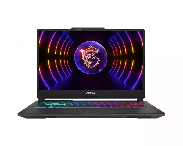 Лаптоп MSI Cyborg 15 A13VEK, i5-13420H (8C/12T, up to 4.60GHz, 12 MB), GeForce RTX 4050 6GB GDDR6 194 AI TOPS, 15.6" FHD (1920x1080), 144Hz, IPS-Level, 16GB RAM 5200MHz, 512GB PCIe Gen4x4 SSD, WiFi 6E, BT5.3, 4-Zone RGB Kbd, NO OS, 53.5Whr, 1.98 kg