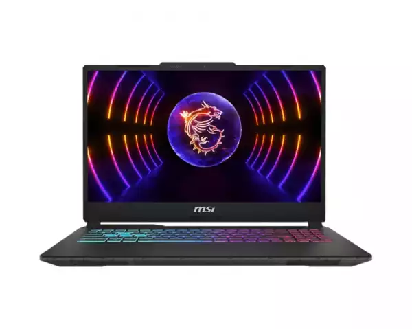 Лаптоп MSI Cyborg 15 A13VF, i5-13420H (8C/12T, up to 4.60GHz, 12 MB), RTX 4060 8GB GDDR6 233 AI TOPS, 15.6" FHD (1920x1080), 144Hz, IPS-Level, 16GB RAM 2x8 (5200)MHz, 512GB PCIe Gen4x4 SSD, WiFi 6E, BT5.3, Backlit Keyboard (Blue), NO OS, 53.5 Whrs, 1.98 kg