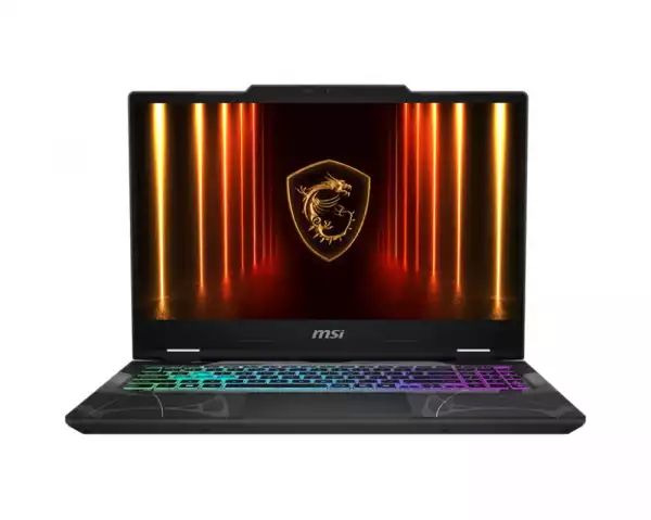 Лаптоп MSI Cyborg A15 AI B2HWFKG, AMD Ryzen 5 240 (6C/12T, 22MB, up to 5.0 GHz), NVIDIA GeForce RTX 5060 8GB GDDR7 572 AI TOPS, 15.6" FHD (1920x1080) 144Hz, IPS-Level, 16GB DDR5 2x8 5600MHz, 512GB SSD Gen4x4, WiFi 6E, BT5.3, 4 Zone RGB, Kbd, NO OS, 2.1kg