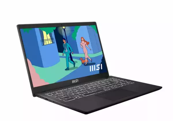 Лаптоп MSI Modern 15 B12M, i3-1215U (6C/8T, up to 4.40 GHz, 10 MB), 15.6" FHD (1920x1080) IPS-Level, Onboard DDR4 8GB (3200MHz), 256GB PCIe Gen3x4 SSD, UHD Graphics (1.10 GHz, 64EU), Intel Wi-Fi 6, backlight KB(White), 3 cell, 39.3Whr, 2Y, 1.7 kg
