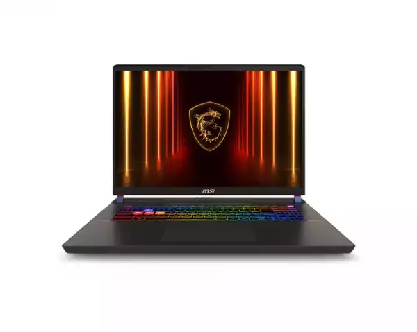 Лаптоп MSI Vector 17 HX AI A2XWJG, NVIDIA GeForce RTX 5090 24GB GDDR7 1824 AI TOPS, Intel Core Ultra 9 275HX (24C/24T up to 5.4 GHz, 36 MB), 17" 16:10 QHD+(2560x1600), 240Hz, 32GB 2x16 Up to DDR5-6400 , 1TB PCIe Gen4x4 SSD, Intel Killer Wi-Fi 7, Windows 11 Home