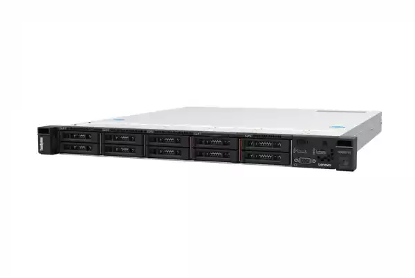 Lenovo ThinkSystem SR250 V3, Xeon E-2434 (4C 3.4GHz 8MB Cache/55W), 1x16GB, O/B, 2.5" HS (8), SW RAID, HS 800W Titanium, XCC2 Platinum, Rails