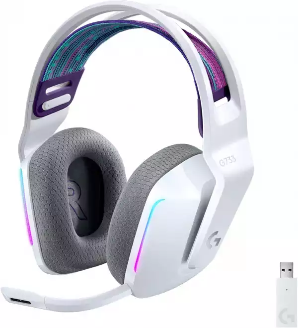 LOGITECH G733 LIGHTSPEED Wireless RGB Gaming Headset - WHITE