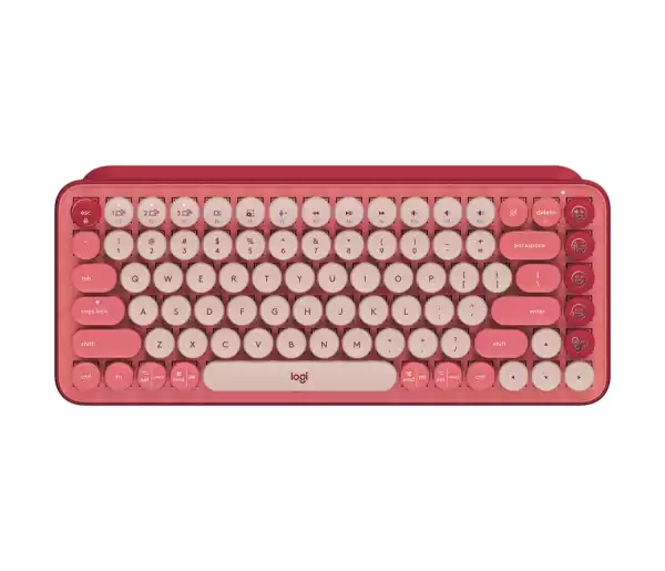 LOGITECH POP Keys Bluetooth Mechanical Keyboard - HEARTBREAKER ROSE - US INT'L