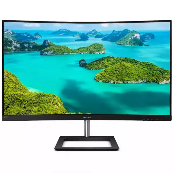 Монитор Philips 272E1CA 27" Curved 1500R WLED VA 1920x1080@@75Hz, 4ms, 250cd/m2, 3000:1, Mega Infinity DCR, Low Blue Light, Tilt, D-SUB, HDMI, DP,  Speakers, Black