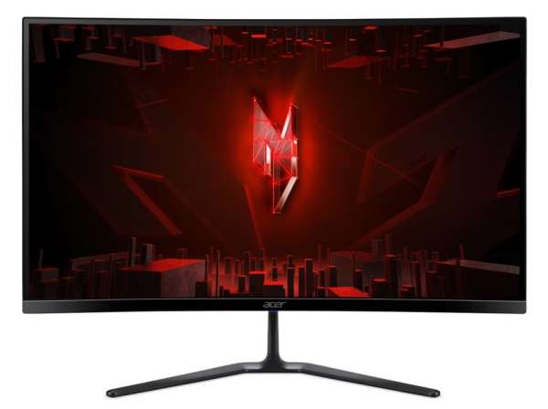 Монитор Acer Nitro ED270Zbmiipx, 27" Curved 1500R FHD (1920x1080), VA, 280Hz, 100M:1, 250nits, 5ms(GTG)/1ms (VRB), HDR10, FreeSync Premium, 2xHDMI, DP, Audio Out, VisionCare, ZeroFrame, Speakers, Energy Class E, Black, 2Y