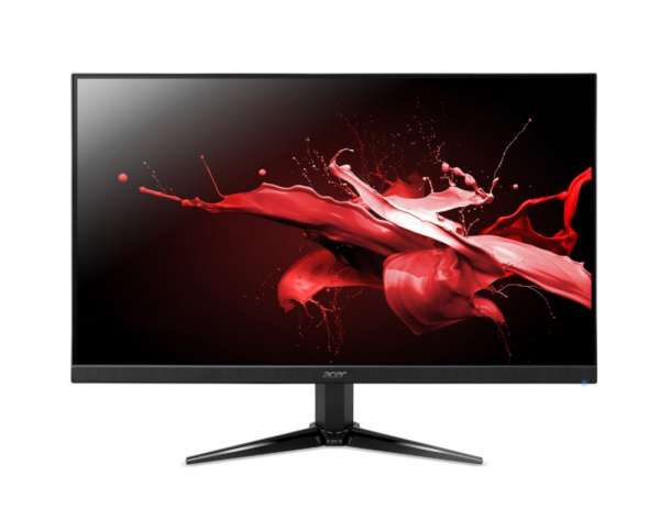 Монитор Acer Nitro QG241YX1bmiipx, 23.8" FHD (1920x1080), IPS, 200Hz, 100M:1, 250nits, 1/0.5ms(GTG)/1ms(VRB), HDR10, FreeSync Premium, HDMI, DP, Audio Out, ZeroFrame, Speakers, VisionCare, Energy Class E, Black, 2Y