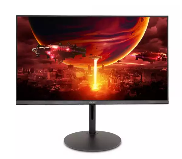 Монитор Acer Nitro XF240YX1biiph, 23.8" FHD (1920x1080) IPS, ZeroFrame, 200Hz, 1ms (VRB), HDR10, FreeSync Premium, 250nits, 2xHDMI, DP, VisionCare, Energy Class E, Black, 2Y