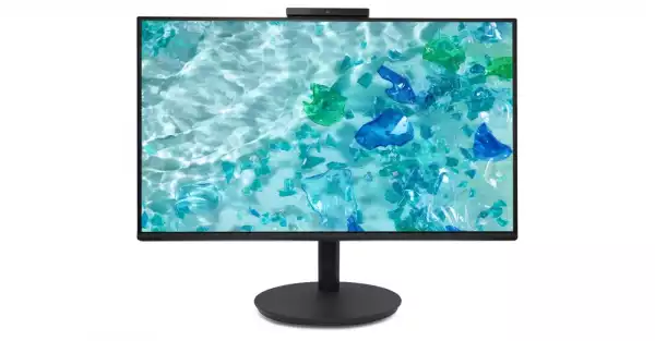 Монитор Acer Vero CB242YD6bmiprcx, 23.8" FHD (1920x1080) IPS, ZeroFrame, 120Hz, 1ms(VRB), 250nits, VGA, HDMI, DP, Speakers, Audio In/Out, Adj.WebCam 5M/Mic array, AdaptiveSync, Energy Efficiency Class B, TCO Black, 3Y
