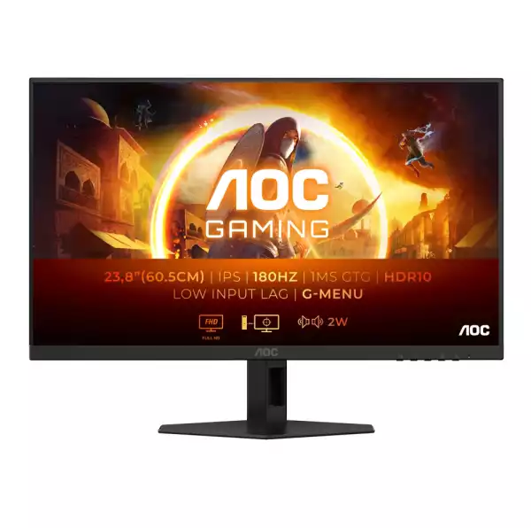 Монитор AOC 24G4XE, 23.8" IPS WLED, 1920x1080@@180Hz, 1ms GtG, 0.5ms MPRT, 300cd m/2, 1000:1, 80M:1 DCR, Adaptive Sync, FlickerFree, Low Blue Mode, 2Wx2, Tilt, 2xHDMI, DP Монитор AOC 24G4XE, 23.8" IPS WLED, 1920x1080@@180Hz, 1ms GtG, 0.5ms MPRT, 300cd m/2, 1000:1, 80M:1 DCR, Adaptive Sync, FlickerFree, Low Blue Mode, 2Wx2, Tilt, 2xHDMI, DP