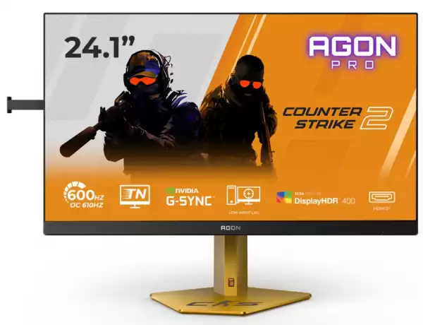 Монитор AOC CS24A, 24.1" TN eSports WLED, 1920x1080@@610Hz (OC, Native 600Hz), 0.5ms GtG, 0.3ms MPRT, 500cd m/2, 1000:1, DCR 80M:1, Adaptive Sync, FlickerFree, Low Blue Light, Tilt, Height Adjust, Pivot, Swivel, 2xHDMI, DP, USB hub Монитор AOC CS24A, 24.1" TN eSports WLED, 1920x1080@@610Hz (OC, Native 600Hz), 0.5ms GtG, 0.3ms MPRT, 500cd m/2, 1000:1, DCR 80M:1, Adaptive Sync, FlickerFree, Low Blue Light, Tilt, Height Adjust, Pivot, Swivel, 2xHDMI, DP, USB hub
