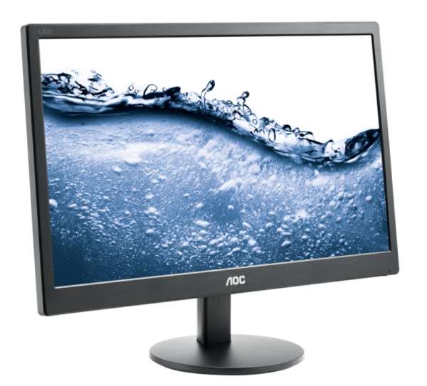 Монитор AOC LED E2070SWN (19.5'', TN, 16:9, 1600x900, 5 ms, 600:1, 20M:1, 90/50, 200 cd/m2, VGA, Tilt: -3/+10, VESA) Black