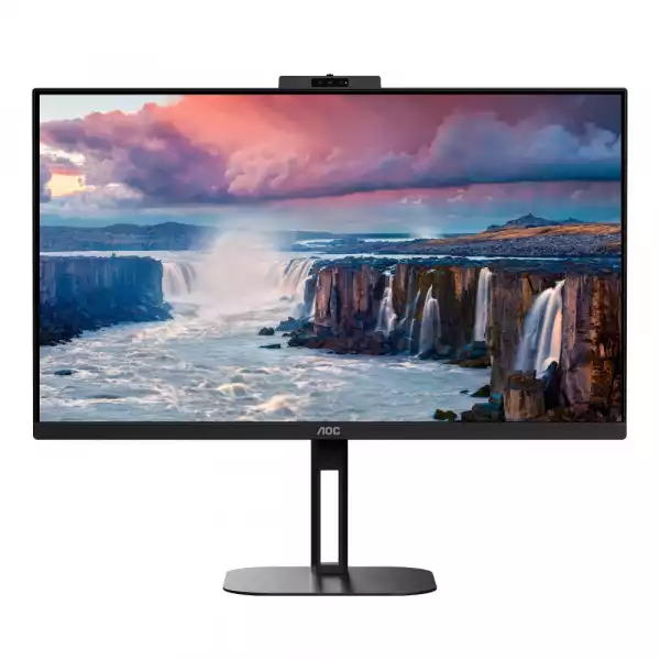 Монитор AOC Q27V5CW/BK, 27" IPS WLED, 2560x1440@@75Hz, 4ms GtG, 1ms MPRT, 300cd m/2, 1000:1, 20M:1 DCR, Adaptive Sync, FreeSync, Low Blue Light, 5Wx2, Tilt, Height Adjust, Pivot, Swivel, HDMI, DP, USB hub