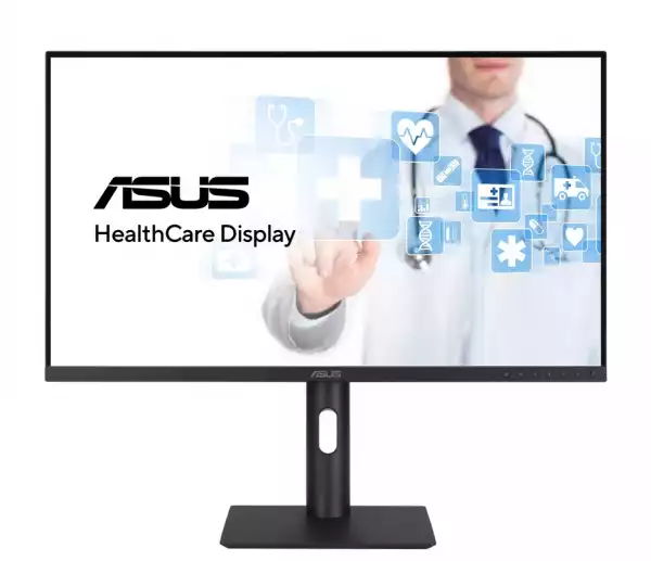 Монитор Asus HA2741A HealthCare, 27”, WLED/IPS, QHD (2560 x 1440), 3.6MP AGLR, DICOM Part 14 GSDF, DICOM Preset, Auto Calibration, JND < 10%, Antibacterial Treatment, USB-C, HDMI, DisplayPort Daisy-chain, Ergonomic Stand, Black