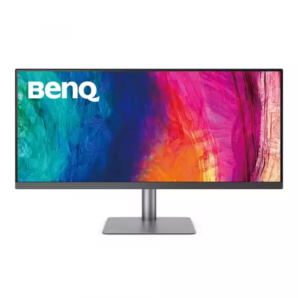 Монитор BenQ PD3420Q 34"W IPS LED 5ms 3440x1440 2K QHD, Design Mon, WQHD, AQCOL.,100% sRGB/98% P3,HDR400, B.I.,LBL,KVM, ICCsync, CAD/CAM, DualView, Contr.1000:1, 350 cd/m2, 2xHDMI,DP,USB-C(PD65W, DP Alt Mode),USB-C/USB 3.0x2, Sp.2x2.5W, HAdj., Swivel,Tilt, Gray