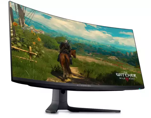 Монитор Dell Alienware AW3423DWF, 34" CURVED QD-OLED GAMING LED 21:9 AR, 0.1ms GtG, WQHD (3440x1440), 165Hz, 1000:1, 250 cd/m2, AMD FreeSync Premium, HDR 400, 99.3% DCI-P3 ,HDMI, DP, USB 3.2 Hub, PIP, PBP, ComfortView, Height Adjustable, Swivel, Tilt, Black