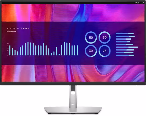 Монитор Dell P3223DE, 31.5" Wide LED AG IPS Panel, 5ms, 1000:1, 350 cd/m2, 2560x1440, 99% Srgb, HDMI, DP, USB-C hub, USB 3.2 Gen 1, RJ45, ComfortView, Height, Pivot, Swivel, tilt, Black