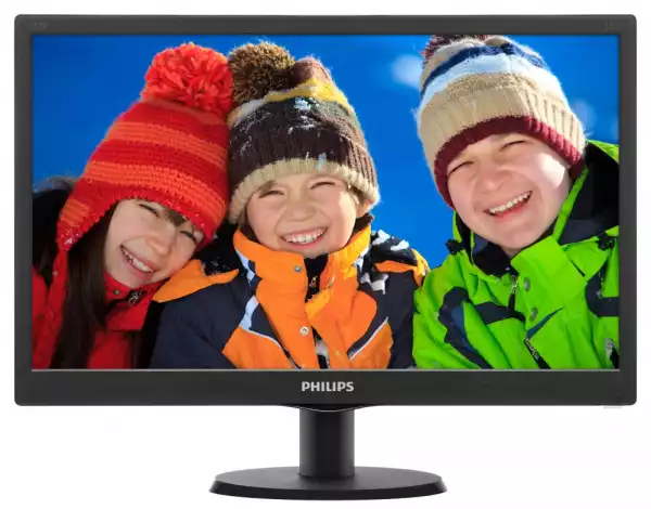Монитор  LED Philips 203V5LSB26/10, V-line, 19.5'' 1600x900@60Hz, 16:9, TN, 5ms, 200nits, Black, 3 Years, VESA100x100/VGA/