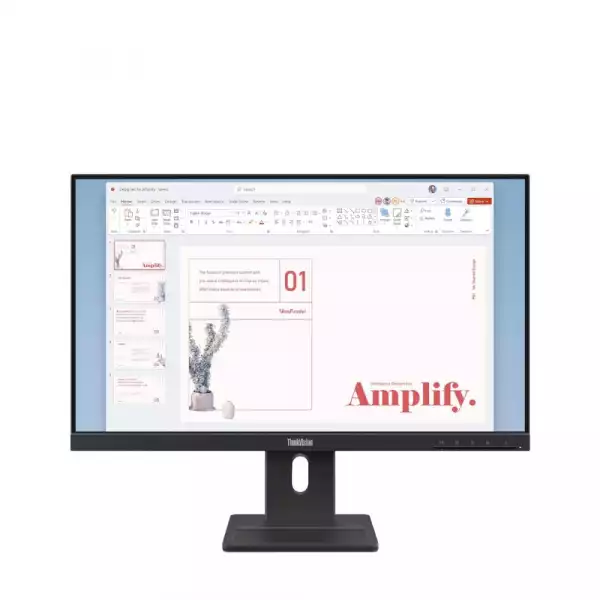 Монитор Lenovo ThinkVision E24-40 23.8" IPS, WLED, 1920x1080, 16:9, 4ms, 100Hz, 250 cd/m2, 1300:1, HDMI, DP, VGA, Speakers 2Wx2, Tilt, Swivel, Pivot, Height Adjust Stand