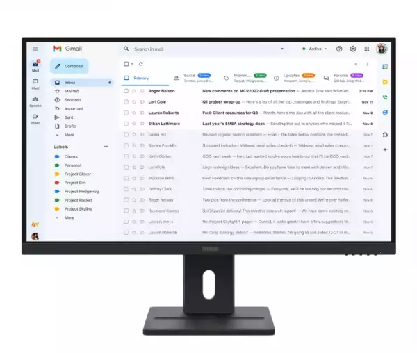 Монитор Lenovo ThinkVision E27-40 27" IPS, WLED, 1920x1080, 16:9, 100Hz, 300 cd/m2, 1500:1, Speakers 2Wx2, HDMI, DP, VGA, Tilt, Swivel, Pivot, Height Adjust Stand