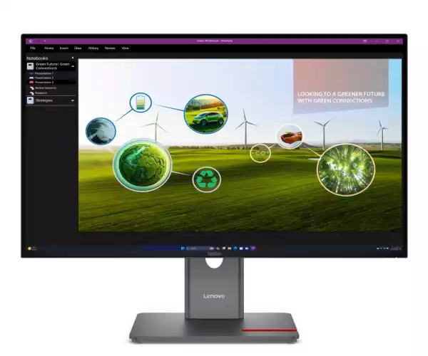 Монитор Lenovo ThinkVision P27q-40 27" IPS, WLED, 2560x1440, 16:9, 4ms, 24Hz - 120Hz, 350 cd/m2, 1500:1, HDMI, DP, 3x USB-A , 1x USB-C, 1x USB-B, Tilt, Swivel, Pivot, Height Adjust Stand