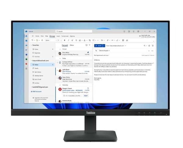 Монитор LENOVO ThinkVision S24-4e 23.8inch IPS WLED FHD 250cd/m2 4ms HDMI VGA