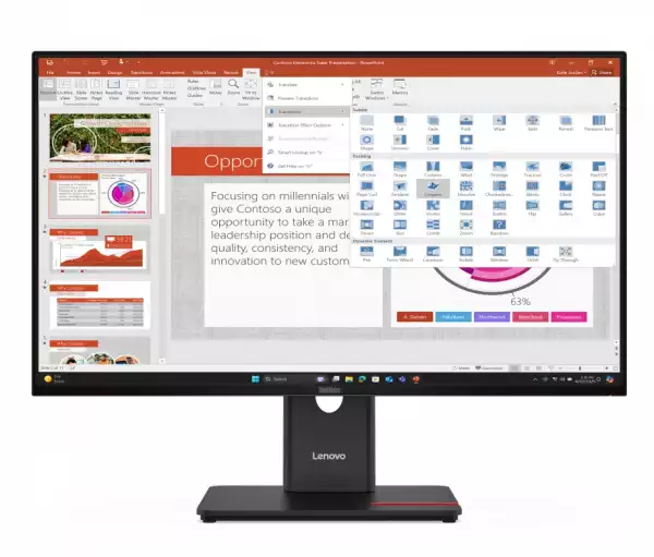 Монитор Lenovo ThinkVision T27-40 27" IPS, WLED, 1920x1080, 4ms, 48Hz - 120Hz, 300 cd/m2, 1500:1, HDMI, DP, VGA, USB hub, Tilt, Swivel, Pivot, Height Adjust Stand Монитор Lenovo ThinkVision T27-40 27" IPS, WLED, 1920x1080, 4ms, 48Hz - 120Hz, 300 cd/m2, 1500:1, HDMI, DP, VGA, USB hub, Tilt, Swivel, Pivot, Height Adjust Stand