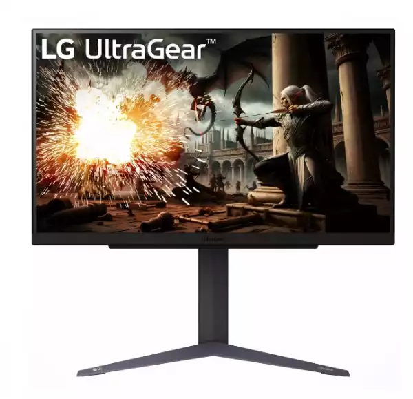 Монитор LG 27GS75Q-B, UltraGear 27" IPS, AG, 1ms GtG, 180 Hz (up to 200 Hz), 1000:1, 300cd/m2, QHD 2560x1440, HDR 10, sRGB 99%, AMD FreeSync, G-SYNC Compatible, HDMI, DisplayPort, Headphone Out, Reader mode, Black Stabilizer, Tilt, Height Adjustable, Pivot