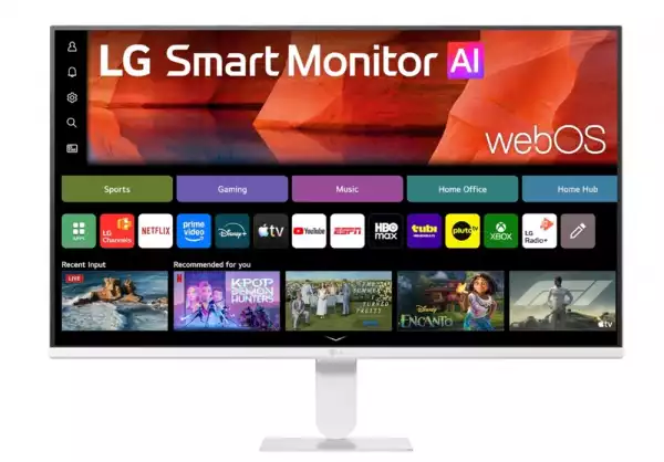 Монитор LG 27U511SB-W, 27" IPS Smart webOS23, 120Hz, 5ms, 1500:1, 250cd/m, FHD 1920x1080, ThinQ, sRGB 99%, HDR 10, HDMI, USB, Bluetooth, AirPlay 2, Speacers 5W x 2, Tilt, White Монитор LG 27U511SB-W, 27" IPS Smart webOS23, 120Hz, 5ms, 1500:1, 250cd/m, FHD 1920x1080, ThinQ, sRGB 99%, HDR 10, HDMI, USB, Bluetooth, AirPlay 2, Speacers 5W x 2, Tilt, White